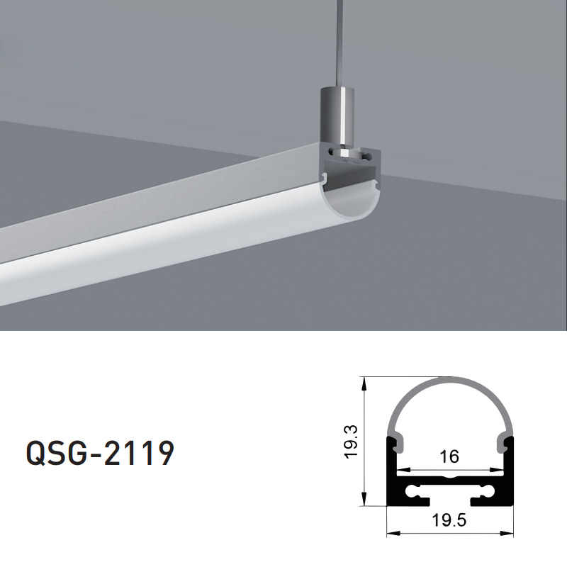 Suspended LED Profile Aluminum Channel For 16mm Double Row LED Strip Lights Suspended LED Profile Aluminum Channel For 16mm Double Row LED Strip Lights